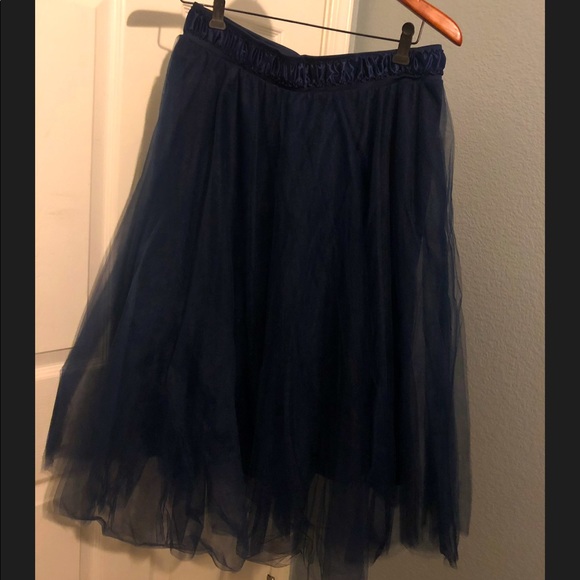 Windsor Tulle Navy Skirt size L - Picture 2 of 2